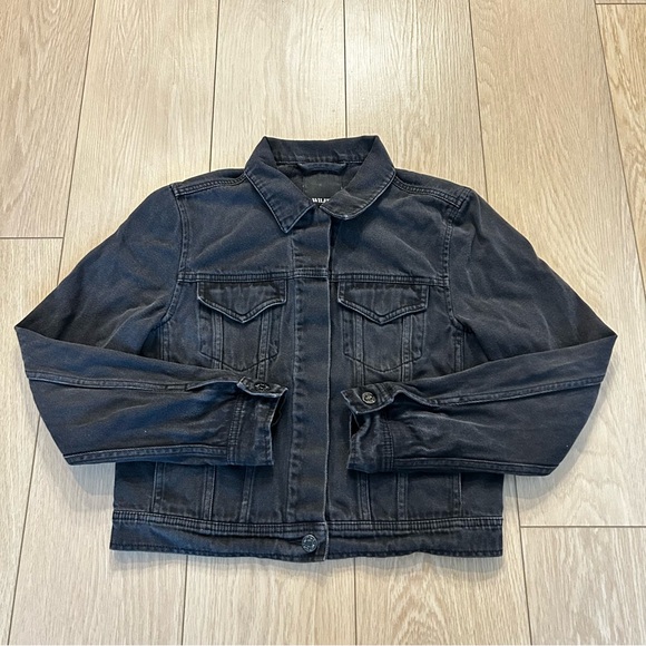 Wilfred Jackets & Blazers - Aritzia Wilfrid Free Gamine Denim Jacket
Black Grey XS Cotton Jean
Trucker